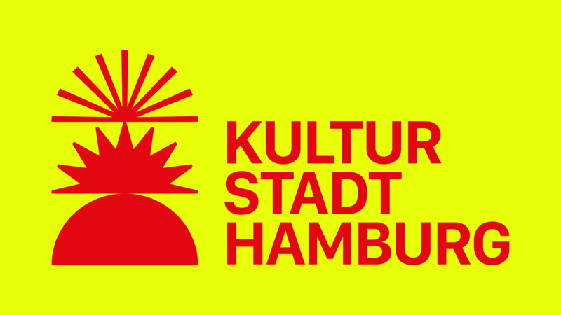 Logo der Kulturstadt Hamburg mit stilisierter Sonne und Schriftzug.